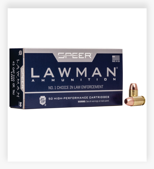 Speer Lawman Handgun Training 200 GR TMJ 45 GAP Ammo