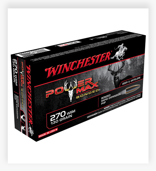 Winchester POWER MAX BONDED 130 GR 270 Winchester Short Magnum Ammo