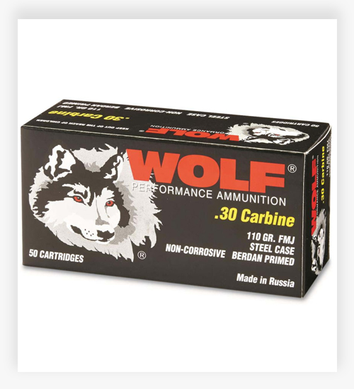 Wolf Ammo Performance .30 Carbine 110 Grain Full Metal Jacket