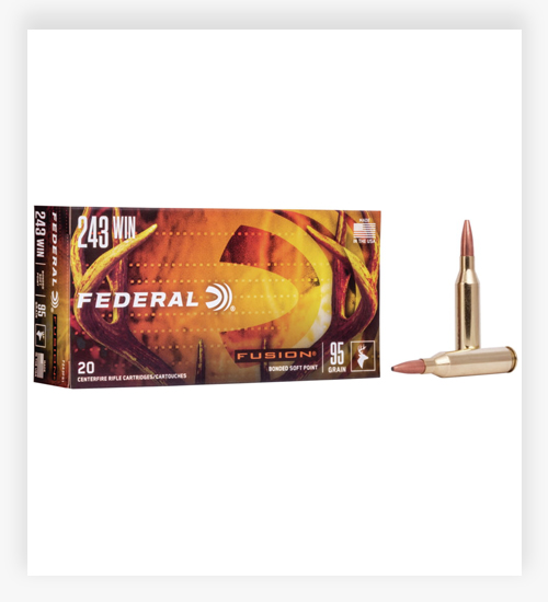 Federal Premium FUSION .243 Winchester 95 GR Fusion Soft Point 243 WSSM Ammo