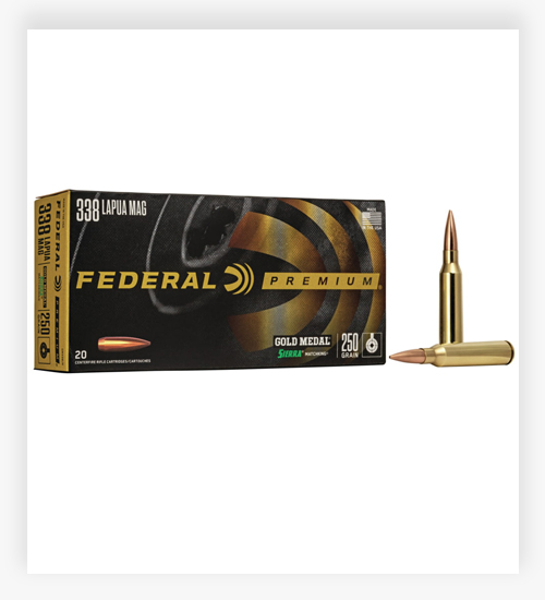 Federal Premium SIERRA MATCHKING BTHP 250 GR BTHP 338 Lapua Magnum Ammo