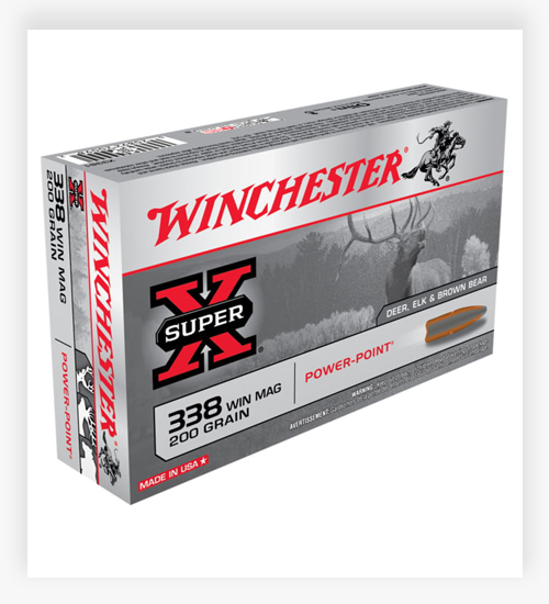 Winchester SUPER-X RIFLE 200 GR Power-Point 338 Win Mag Ammo