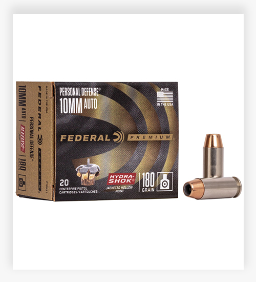 Federal Premium Auto 180 GR Hydra-Shok Jacketed Hollow Point 10mm Ammo