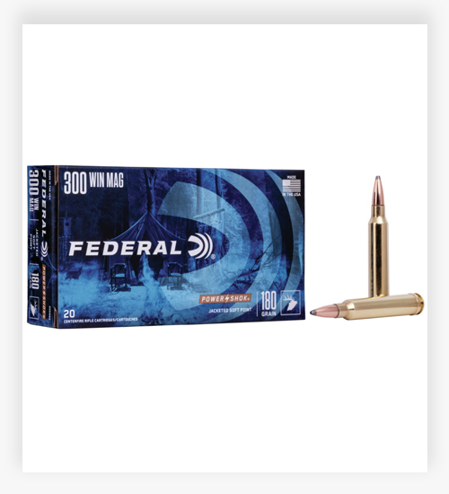 Federal Premium Power-Shok .300 Winchester Magnum 180 GR Jacketed Soft Point 300 Win Mag Ammo
