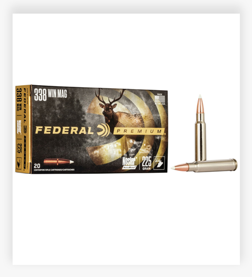 Federal Premium VITAL-SHOK 225 GR Nosler AccuBond .338 Winchester Magnum Ammo