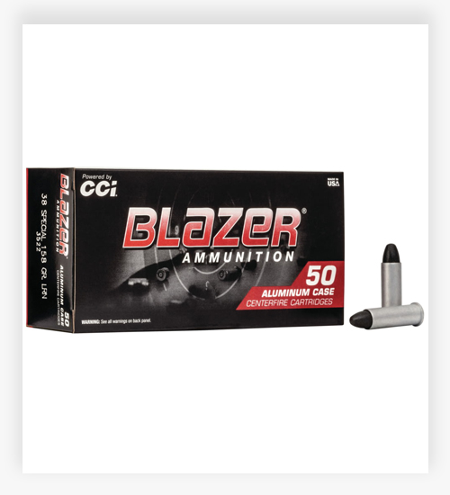 CCI Ammunition Blazer Aluminum 158 GR Lead Round Nose 38 Special Ammo
