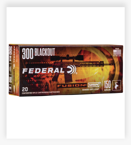 Federal Premium FUSION MSR .300 AAC Blackout 150 GR Fusion Soft Point Ammo