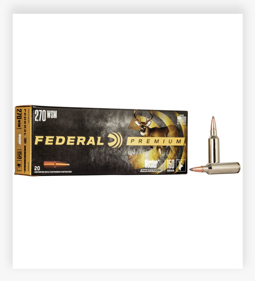 Federal Premium VITAL-SHOK 150 GR Nosler Partition 270 Win Short Magnum Ammo