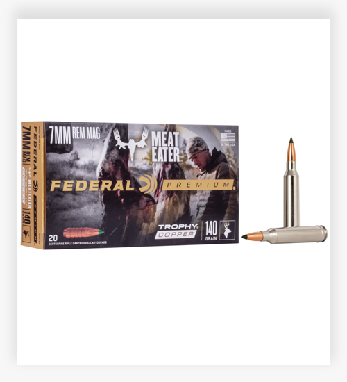 Federal Premium VITAL-SHOK 140 GR Trophy Copper 7mm Rem Magnum Ammo
