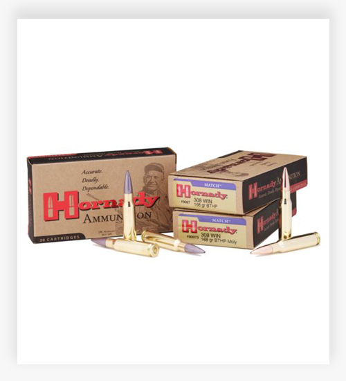 Hornady Match .308 Winchester 168 Grain Boat-Tail Hollow Point Match Ammo