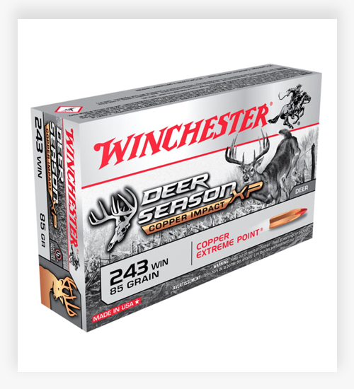 Winchester DEER SEASON XP .243 Winchester 85 GR Copper Extreme Point Polymer Tip 243 WSSM Ammo