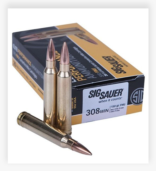 Sig Sauer Elite Ball .308 Winchester 150 GR Full Metal Jacket Ammo