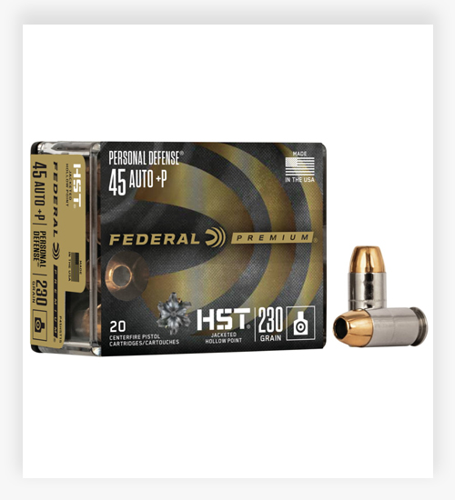 Federal Premium .45 ACP +P 230 GR HST JHP Ammo