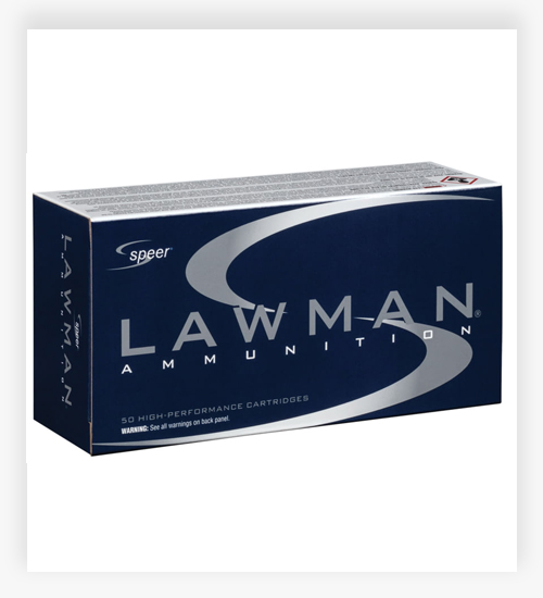 Speer Lawman Handgun Training 158 GR Total Metal Jacket .38 Special +P Ammo