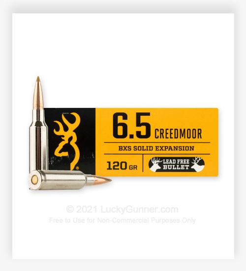 Browning BXS 6.5 Creedmoor Ammo 120 Grain Solid Expansion