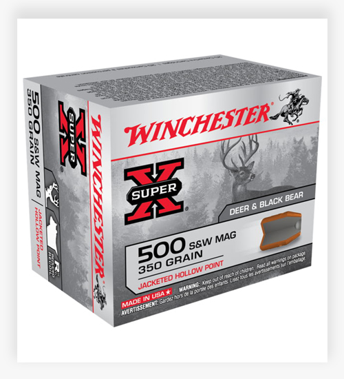 Winchester SUPER-X HANDGUN .500 S&W Magnum 350 GR JHP Ammo