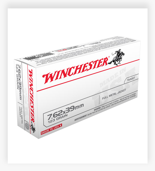 Winchester USA RIFLE 7.62x39mm 123 GR Full Metal Jacket Ammo