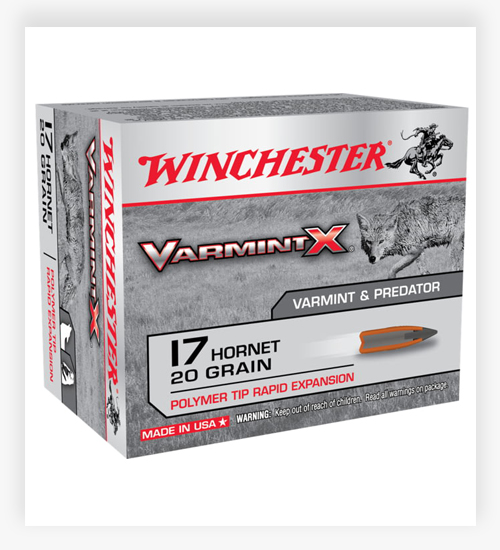 Winchester VARMINT X RIFLE .17 Hornet 20 GR Rapid Expansion Polymer Tip Ammo