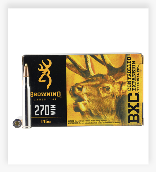 Browning BXC .270 Winchester 145 Grain Controlled Expansion Terminal Tip 270 Ammo