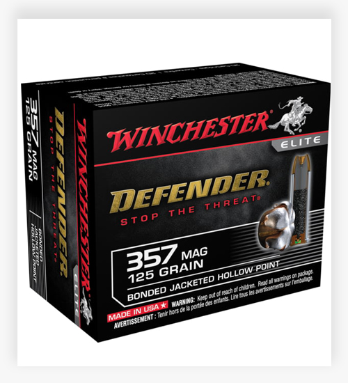 Winchester DEFENDER HANDGUN .357 Magnum 125 Grain Bonded Jacketed Hollow Point Ammo