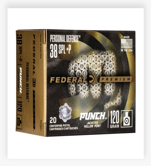 Federal Premium Centerfire Punch .38 Special +P 120 Grain JHP Ammo