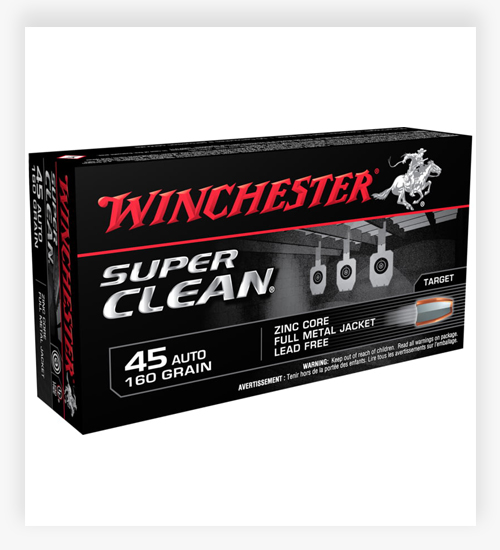 Winchester SUPER CLEAN 160 GR FMJ 45 ACP Ammo