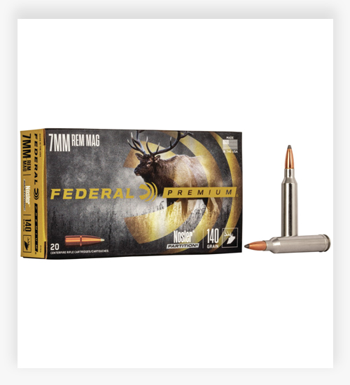 Federal Premium VITAL-SHOK 140 GR Nosler Partition 7mm Rem Magnum Ammo