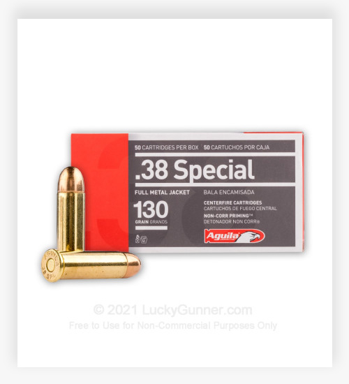 Aguila 38 Special Ammo 130 GR FMJ