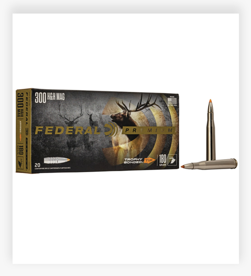 Federal Premium VITAL-SHOK 180 Grain Trophy Bonded Tip 300 H&H Magnum Ammo