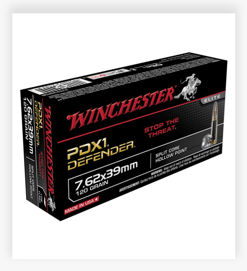 Winchester DEFENDER RIFLE 7.62x39mm 120 GR Split Core Hollow Point Ammo