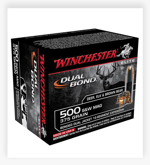 Winchester DUAL BOND HANDGUN .500 S&W Magnum 375 GR BDJ Ammo
