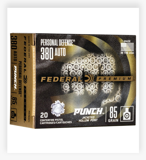 Federal Premium Punch .380 ACP 85 GR JHP Ammo