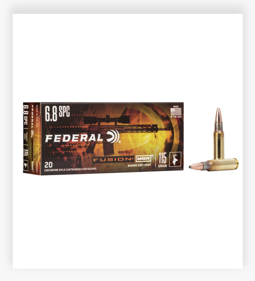 Federal Premium FUSION MSR 6.8mm Remington SPC 115 GR Fusion Soft Point 6.8 SPC Ammo