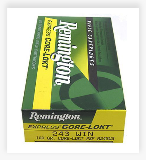Remington Core-Lokt .243 Winchester 100 Grain Core-Lokt Pointed Soft Point WSSM Ammo