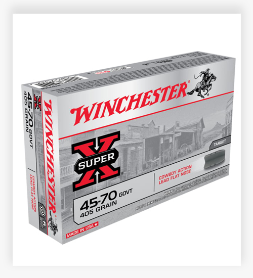 Winchester SUPER-X RIFLE .45-70 Government 405 GR Cowboy Action Lead Flat Nose 45-70 Ammo