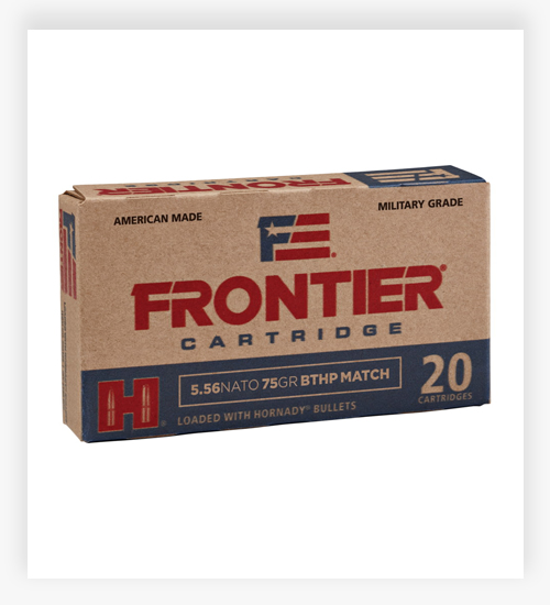 Hornady Frontier 5.56x45mm NATO 75 Grain Boat-Tail Hollow Point Ammo