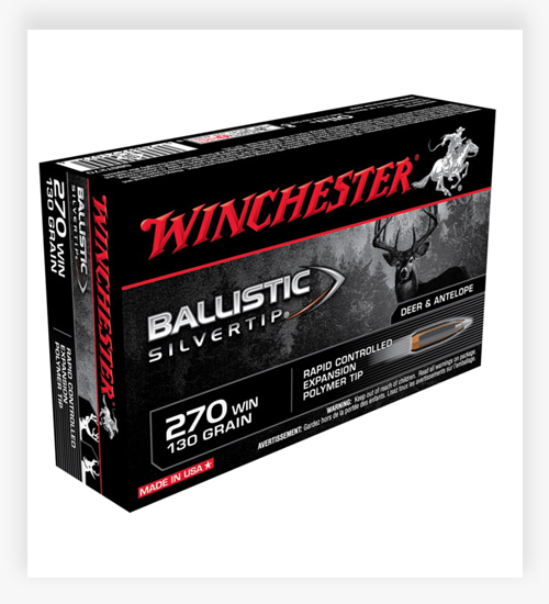 Winchester BALLISTIC SILVERTIP .270 Winchester 130 GR Fragmenting Polymer Tip 270 Ammo