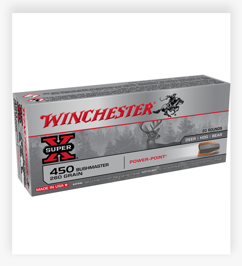 Winchester SUPER-X RIFLE 260 GR Power-Point 450 Bushmaster Ammo