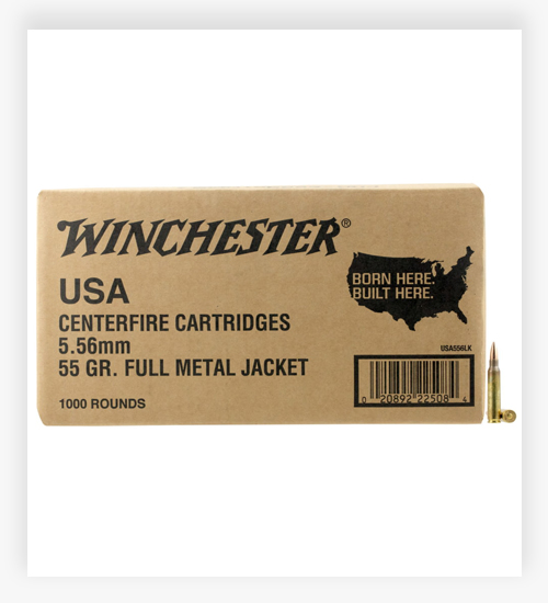 Winchester Ammo USA 5.56 NATO 55 Gr Full Metal Jacket 5.56 Ammo