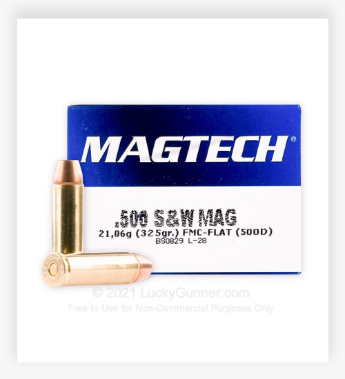 Magtech 500 S&W Ammo 325 Grain FMJ 