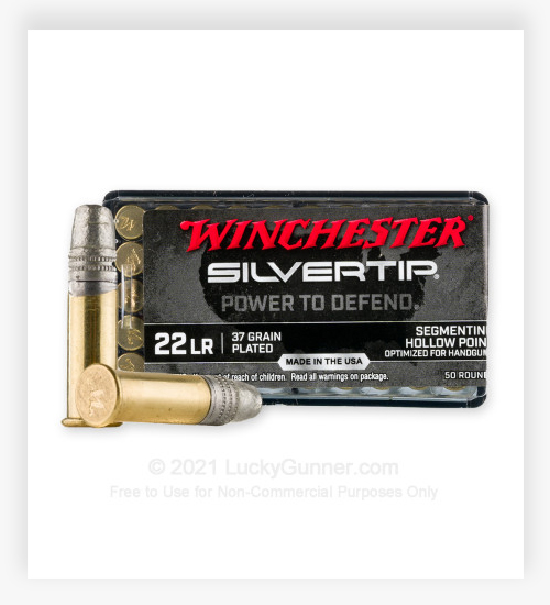 Winchester Silvertip 22 LR Ammo 37 Grain SHP 