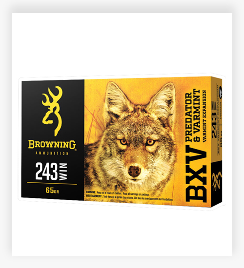 Browning BXV .243 Winchester 65 Grain Polymer Tip 243 Ammo 