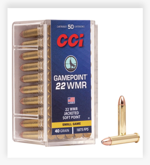 CCI Ammunition Gamepoint .22 Winchester Magnum Rimfire 40 GR JHP 22 WMR Ammo