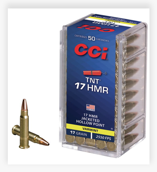 CCI Ammunition TNT .17 Hornady Magnum Rimfire 17 GR Speer TNT JHP 17 HMR Ammo