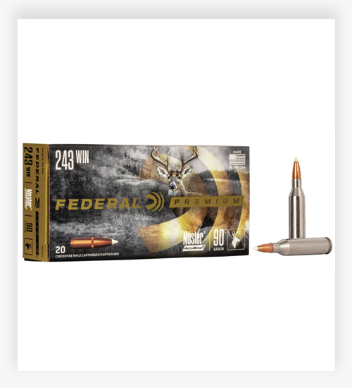 Federal Premium VITAL-SHOK .243 Winchester 90 GR Nosler AccuBond 243 Ammo 