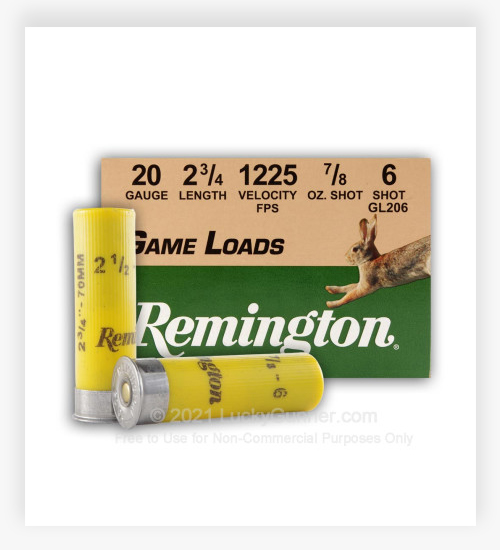 Remington Game Load 20 GA Ammo 2-3/4" Lead Shot - 7/8 oz.