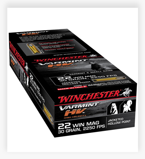Winchester VARMINT HV .22 Winchester Magnum Rimfire 30 GR JHP 22 WMR Ammo