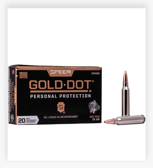 Federal Premium SPEER GOLD DOT .223 Remington 75 GR Speer Gold Dot Soft Point 223 Ammo