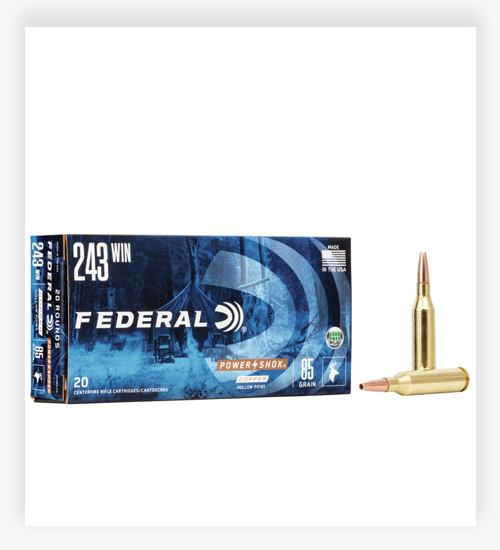 Federal Premium Power-Shok Copper .243 Winchester 85 GR Copper Hollow Point 243 Ammo 