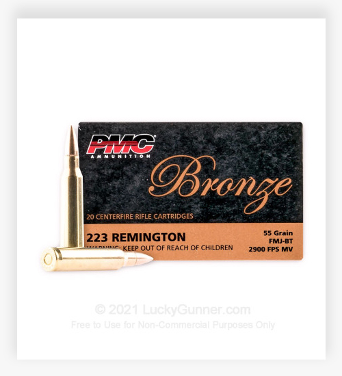 PMC 223 Rem Ammo 55 Grain FMJ Boat Tail